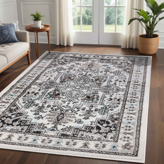 Engroove Southwestern Tribal Medallion Rivulet Area Rug