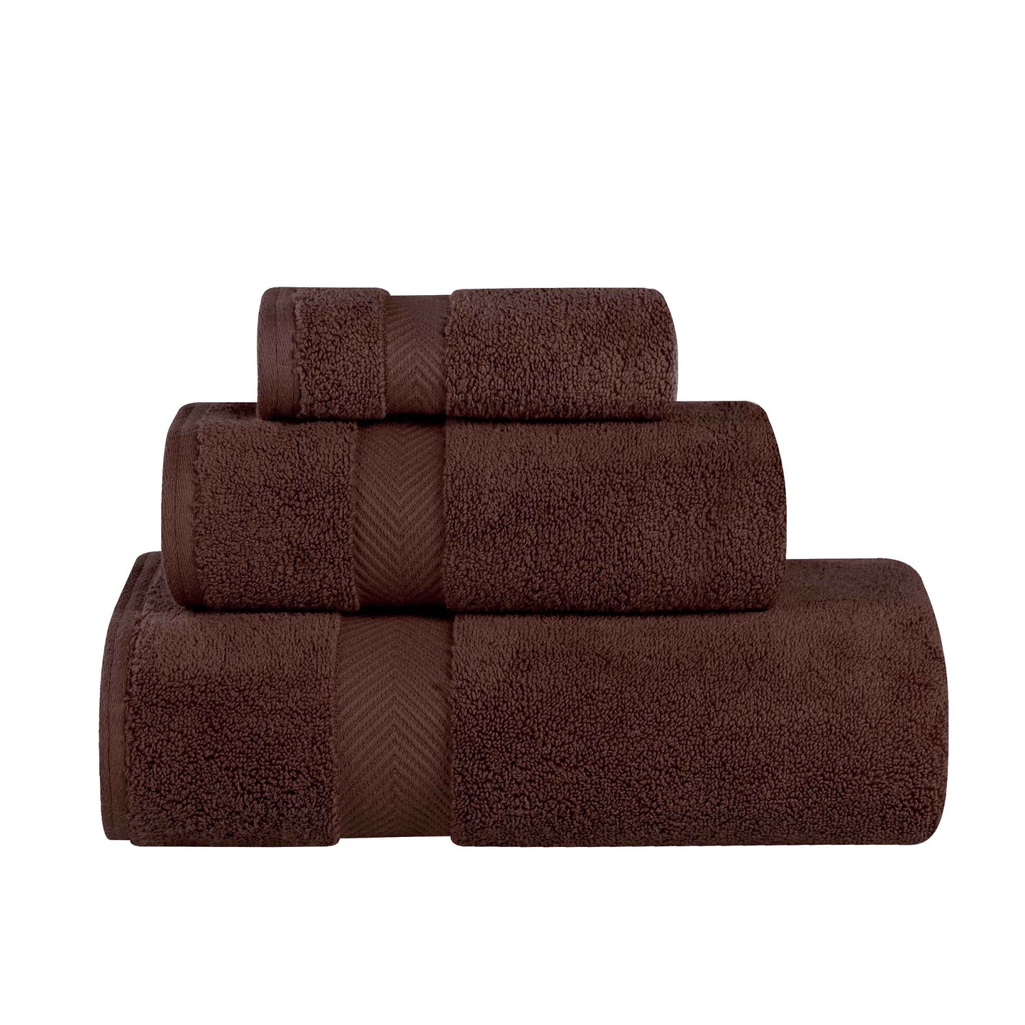 Zero-Twist Smart-Dry Combed Cotton 3 Piece Towel Set - Espresso