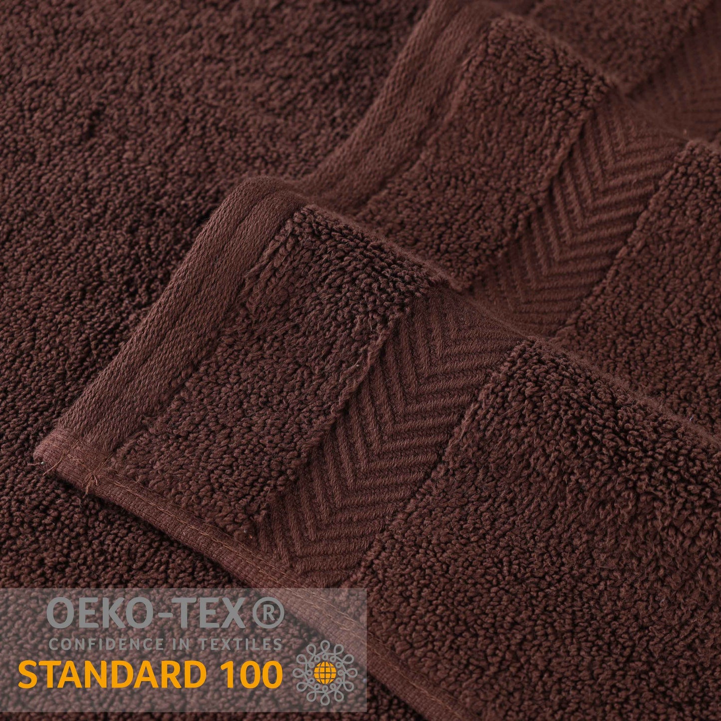 Zero Twist Smart Dry Combed Cotton 2 Piece Bath Towel Set - Espresso