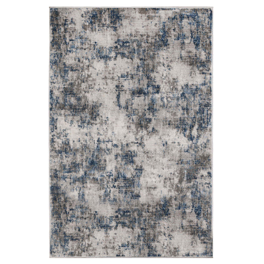 Euphemia Distressed Abstract Eclectic Modern Indoor Area Rug - Blue