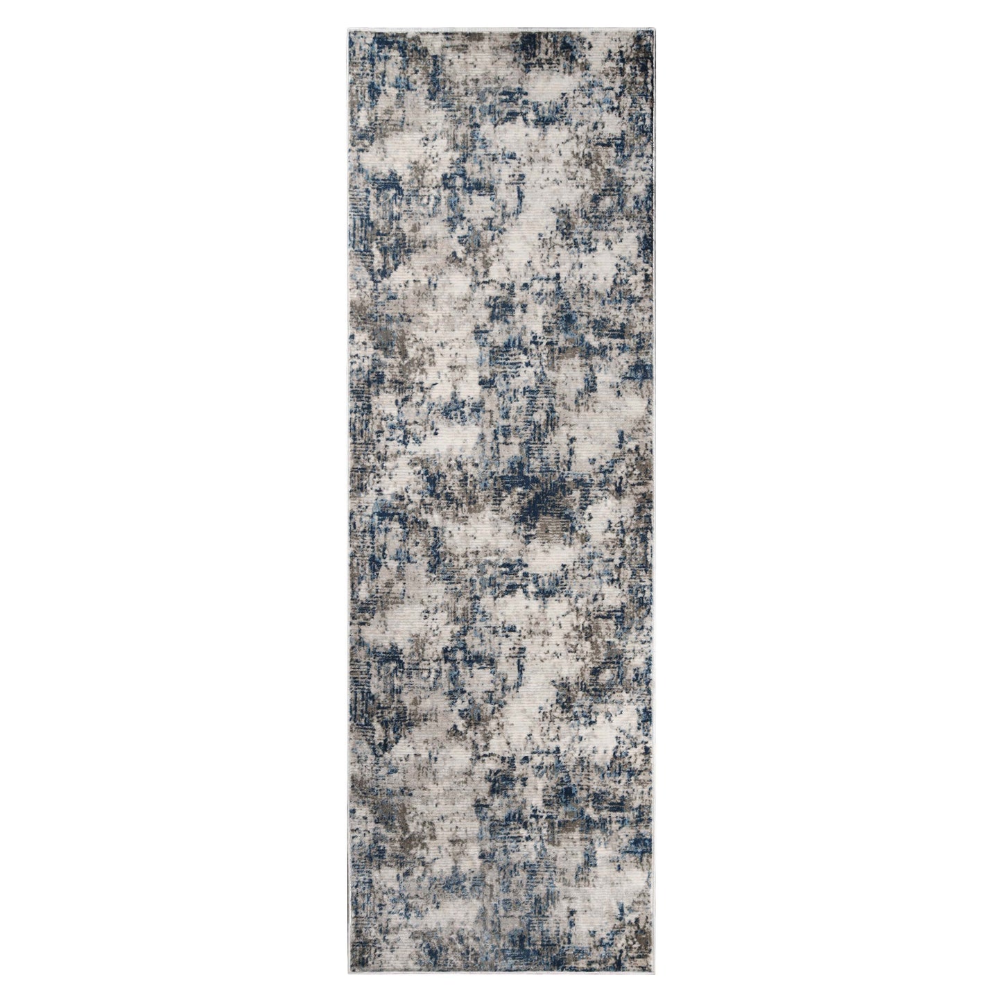 Euphemia Distressed Abstract Eclectic Modern Indoor Area Rug - Blue