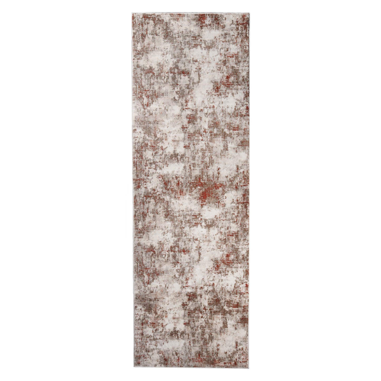 Euphemia Distressed Abstract Eclectic Modern Indoor Area Rug - Rust