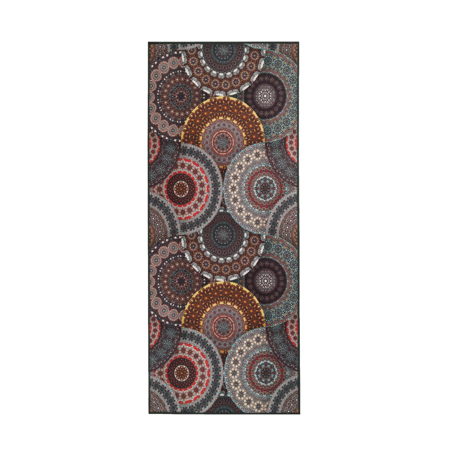 Evaline Medallion Non-Slip Indoor Outdoor Area Rug - Black