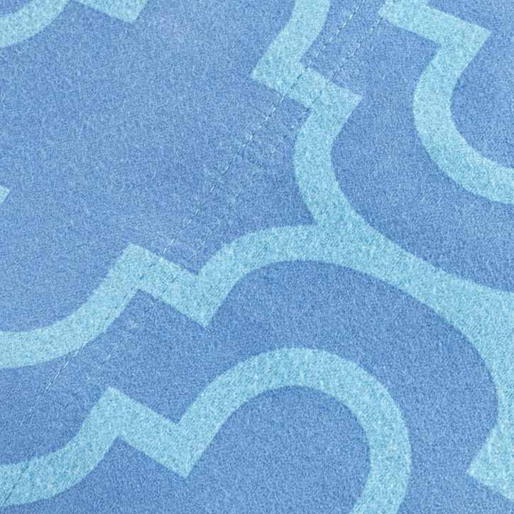 Superior Cotton Flannel Solid or Trellis Heavyweight and Breathable Duvet Cover Set with Button Closure - Light Blue