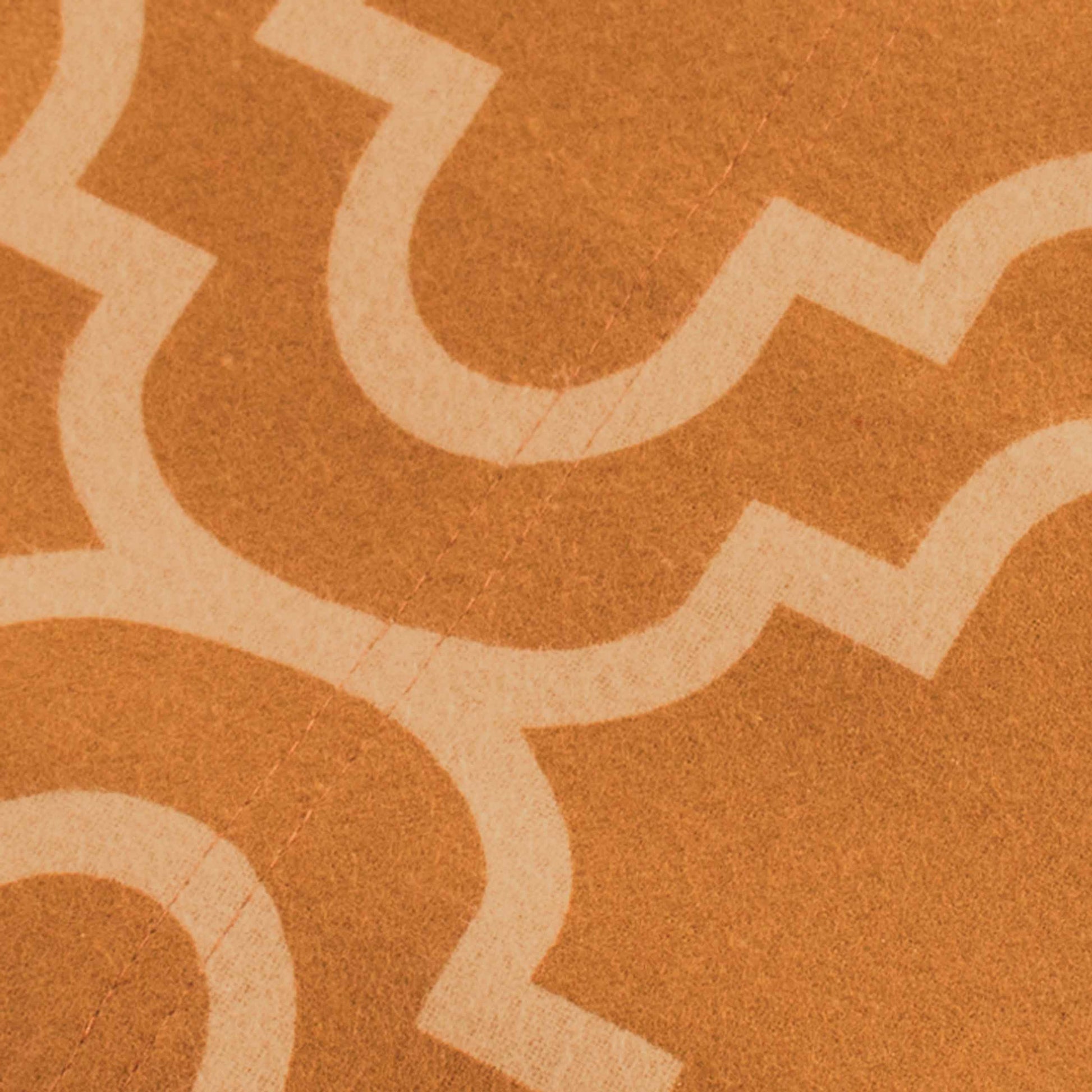 Superior Cotton Flannel Solid or Trellis Heavyweight and Breathable Duvet Cover Set with Button Closure - Pumpkin