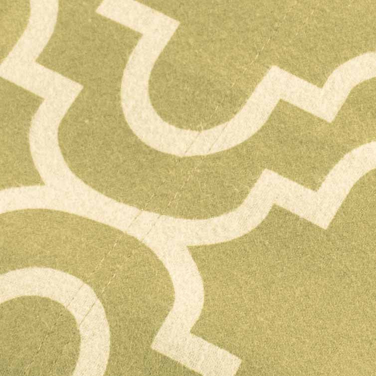 Superior Cotton Flannel Solid or Trellis Heavyweight and Breathable Duvet Cover Set with Button Closure - Sage