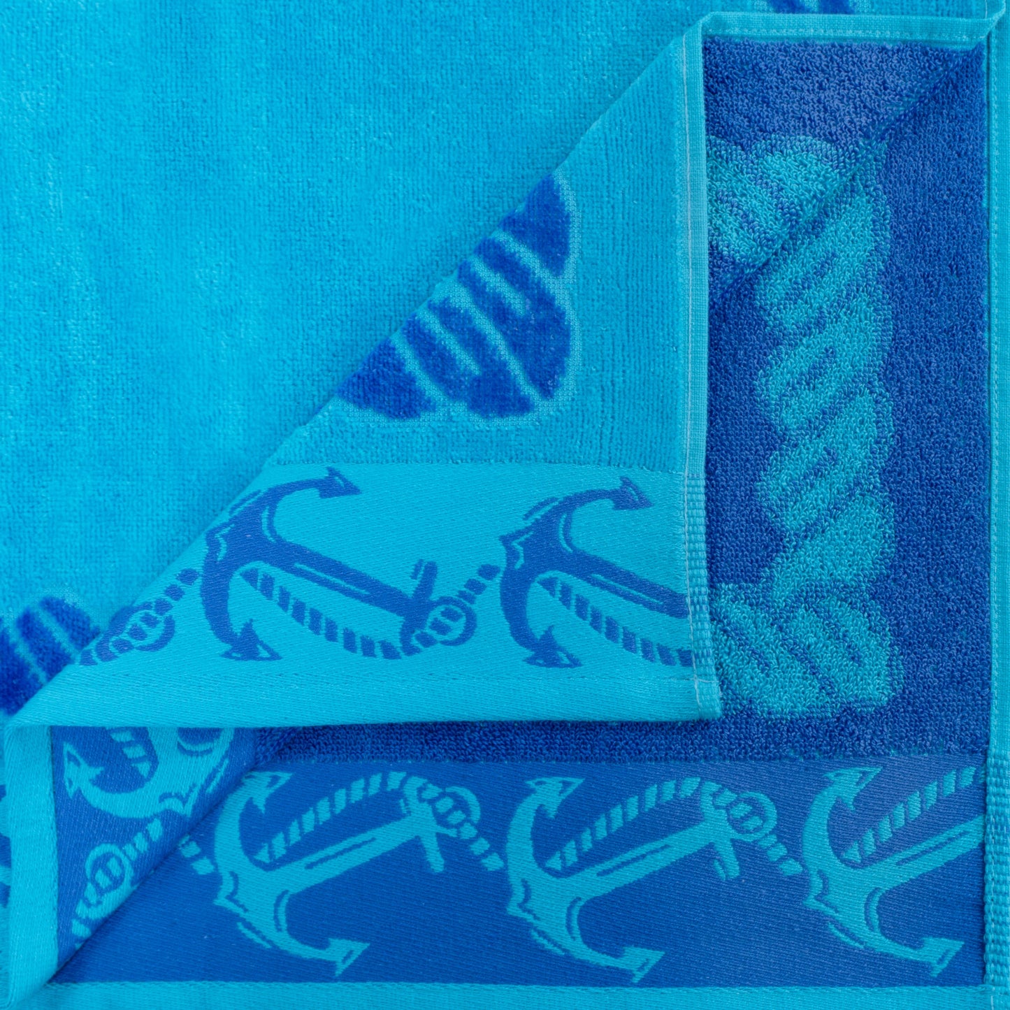 Superior Fisherman Anchor Oversized Beach Towel Set - Blue