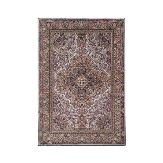 Flamingo Modern Medallion Machine Washable Indoor Area Rug or Runner - Cream