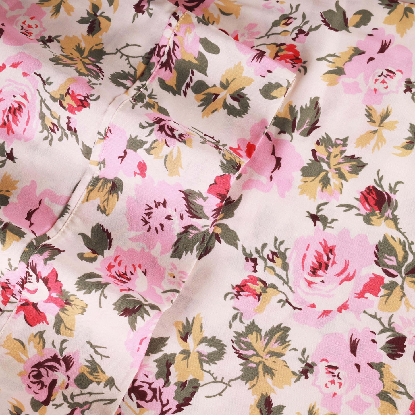 300 Thread Count Solid or Floral Cotton All-Season Duvet Cover Set - Cream