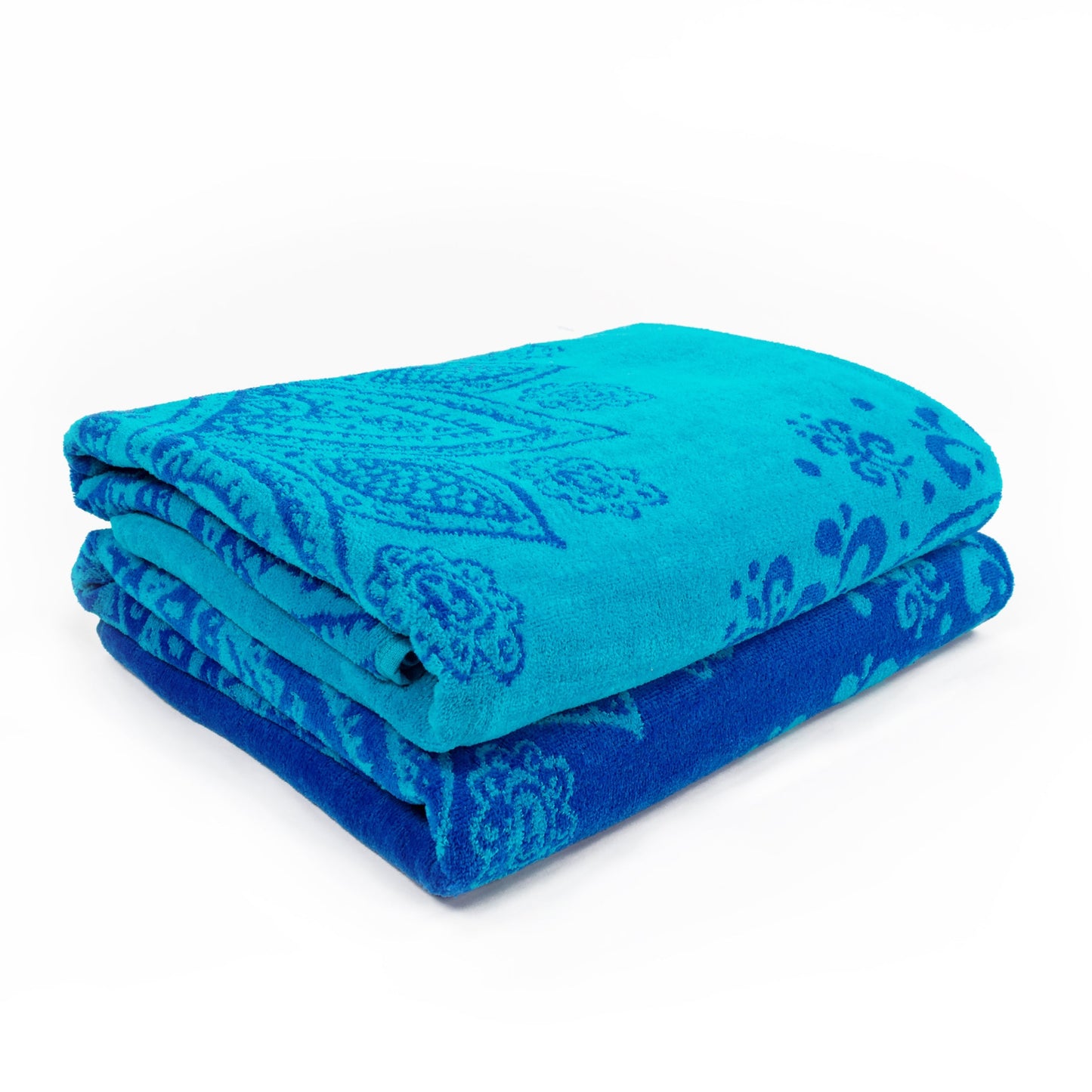 Floral Mandala Egyptian Cotton Oversized 4 Piece Beach Towel Set