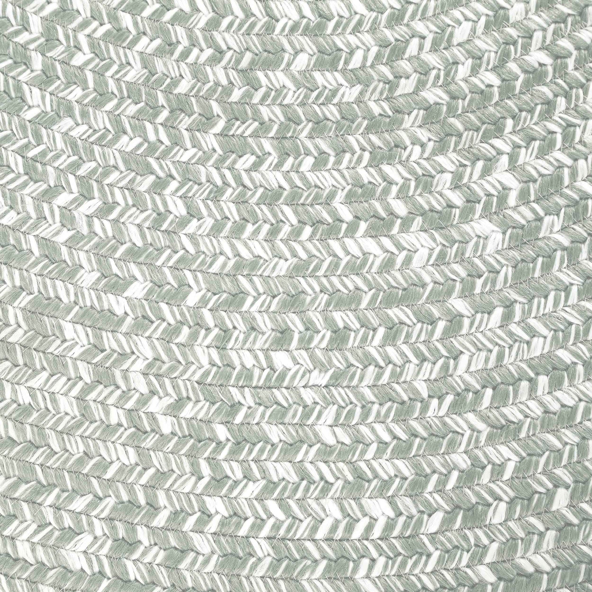 Reversible Braided Eco-Friendly Area Rug Indoor Outdoor Rugs - FogGreen/White