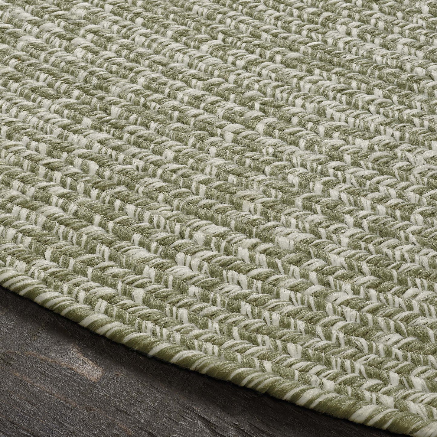 Reversible Braided Eco-Friendly Area Rug Indoor Outdoor Rugs - FogGreenWhite