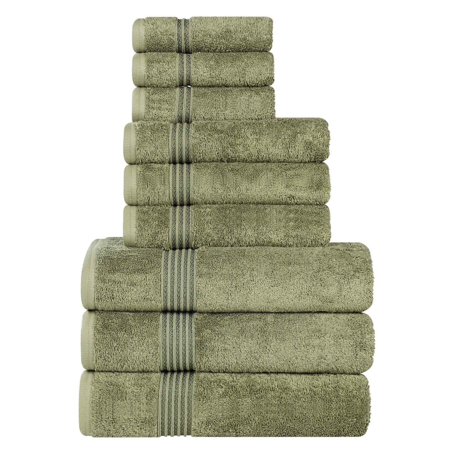 Heritage Egyptian Cotton Plush Absorbent Luxury 9 Piece Towel Set