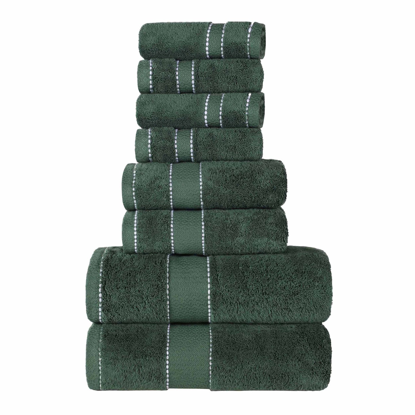 Niles Egyptian Giza Cotton Plush Heavyweight Soft 8 Piece Towel Set