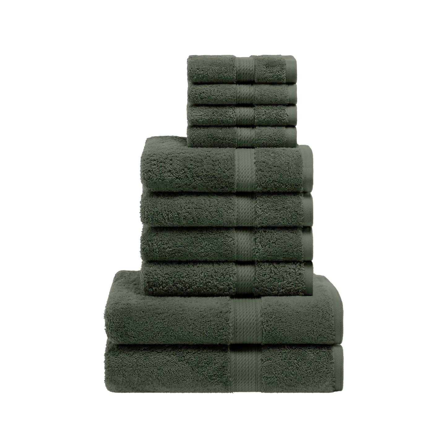 Madison Egyptian Cotton Pile Plush Heavyweight 10 Piece Towel Set