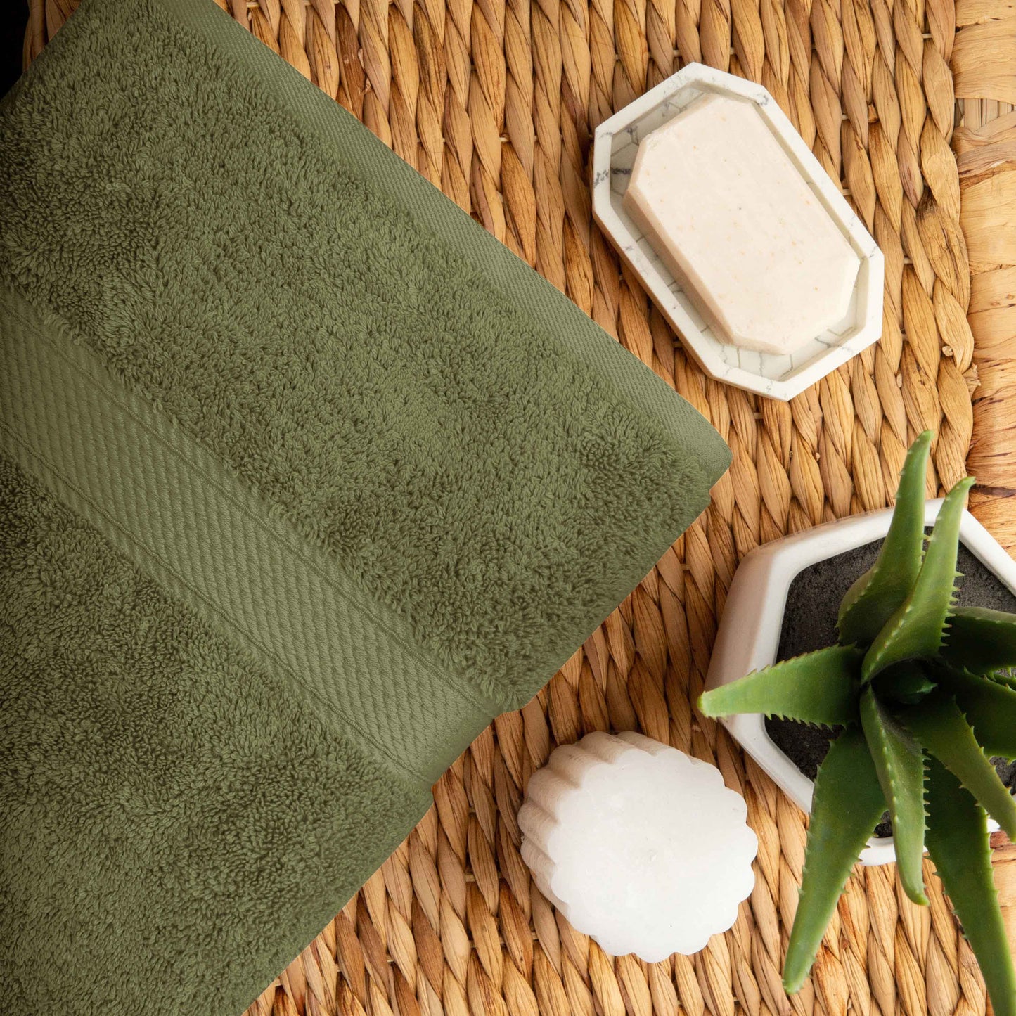Madison Egyptian Cotton Pile Plush Heavyweight 6 Piece Towel Set