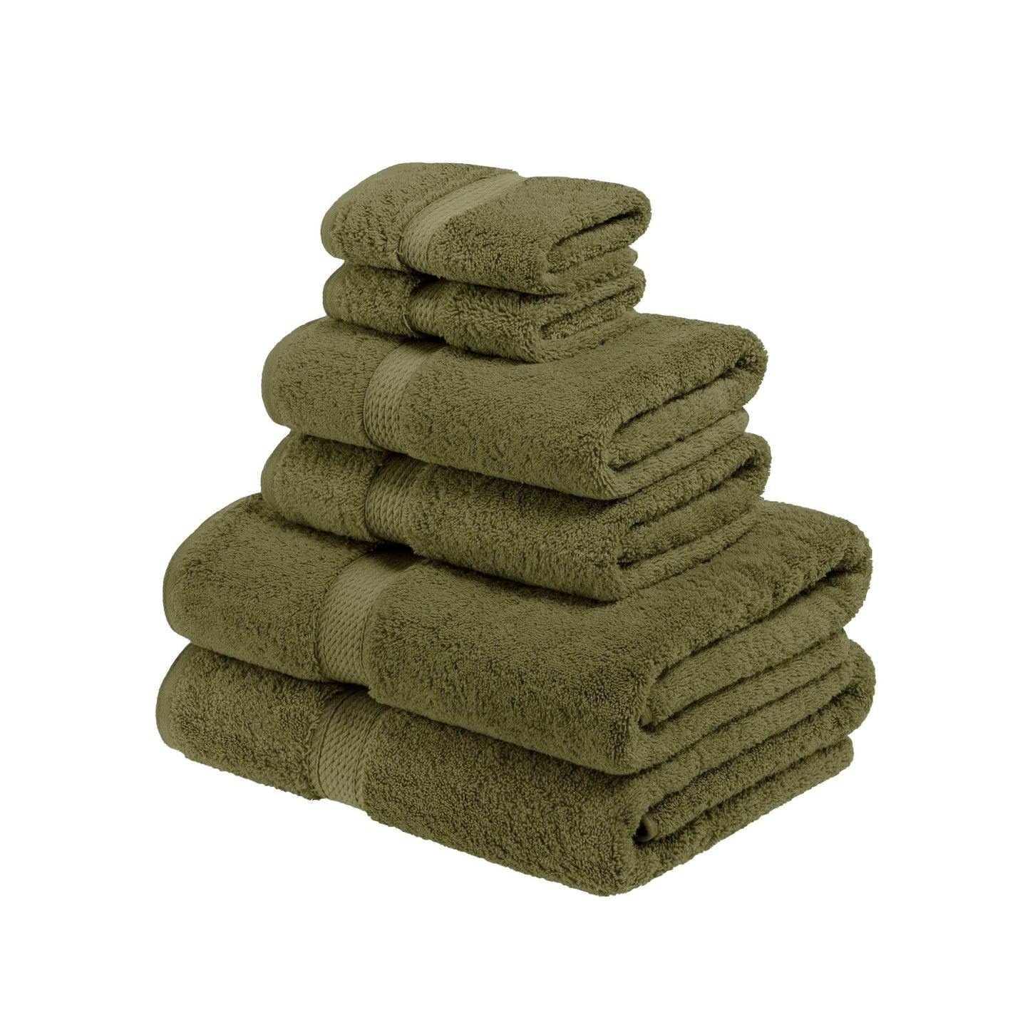 Madison Egyptian Cotton Pile Plush Heavyweight 6 Piece Towel Set