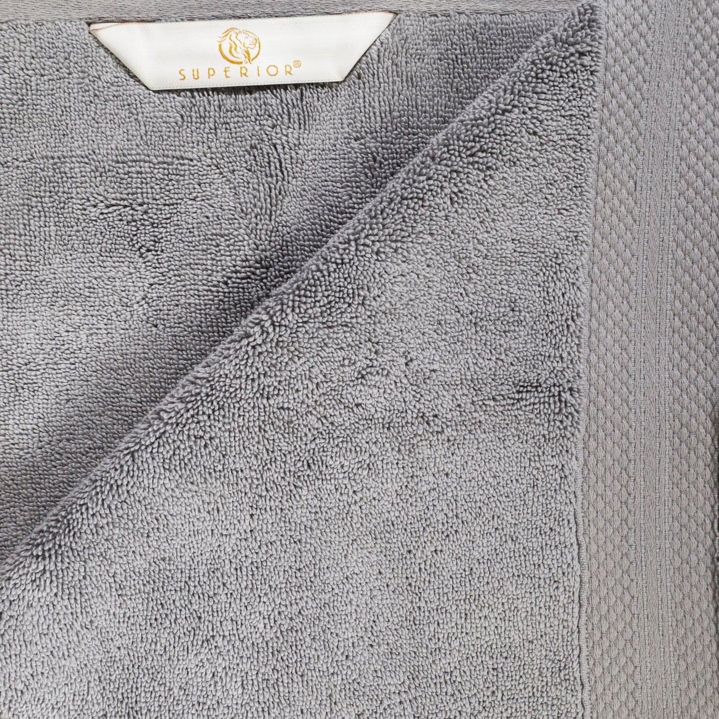 Superior Premium Turkish-Cotton Assorted Towel Set - Grey