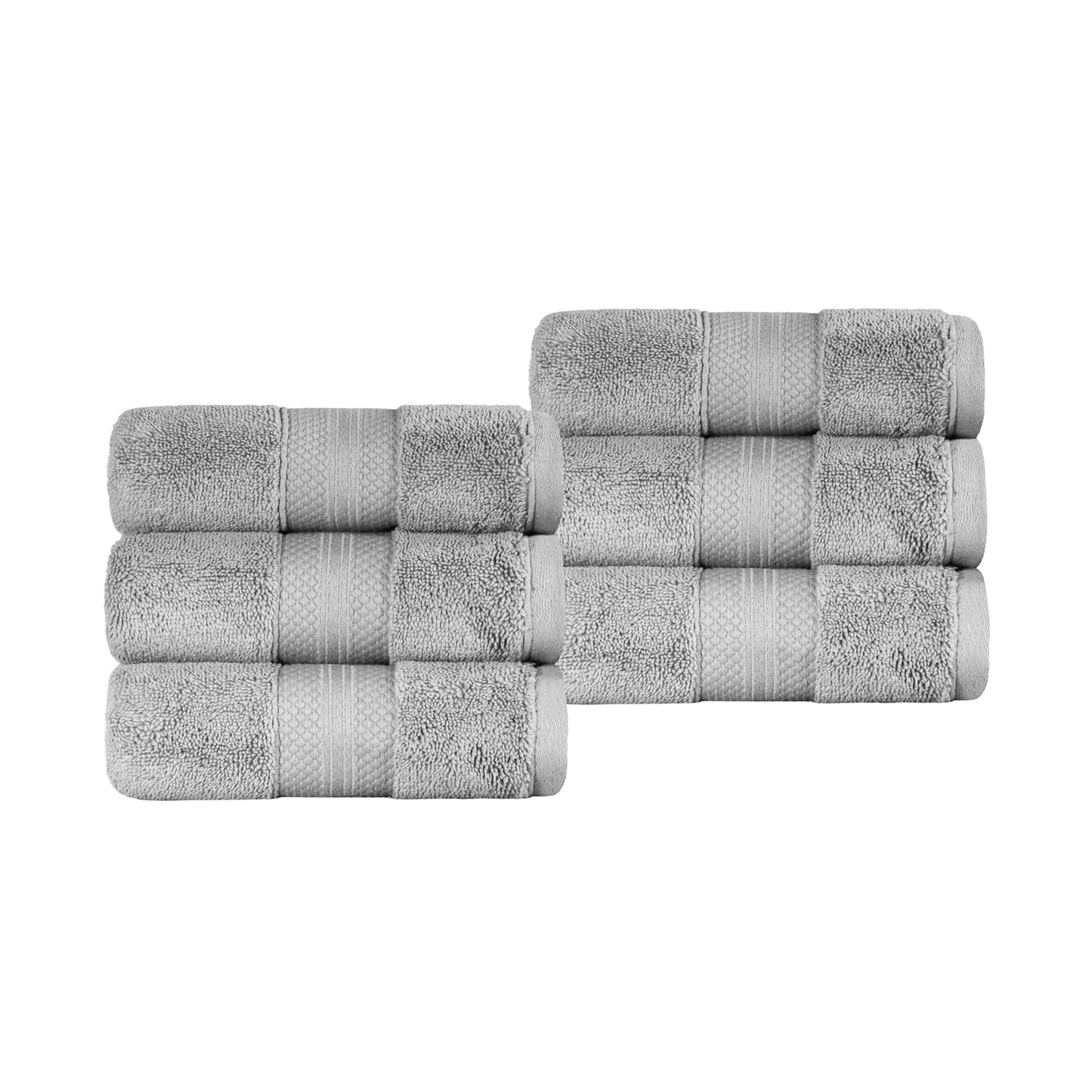 Superior Premium Turkish-Cotton Assorted Towel Set - Grey