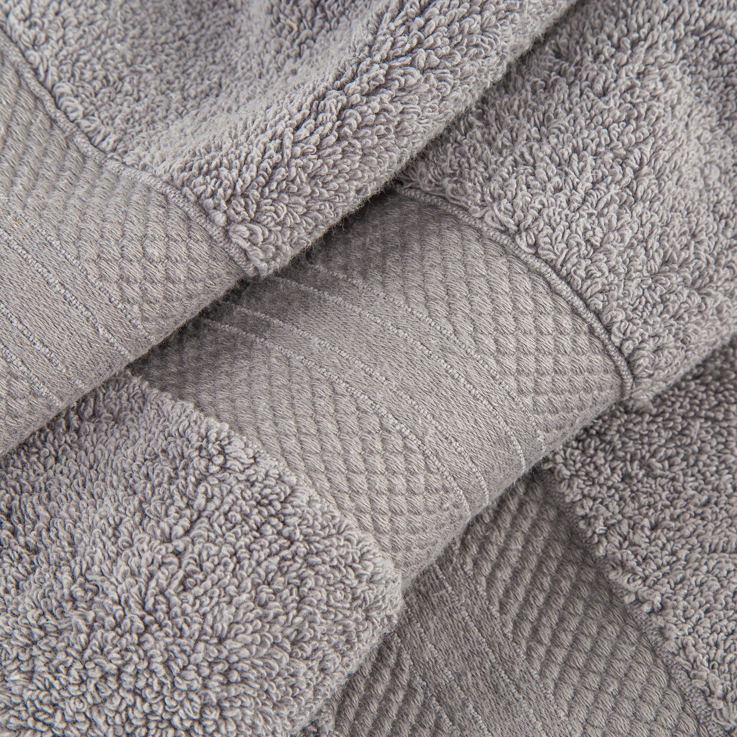 Superior Premium Turkish-Cotton Assorted Towel Set - Grey
