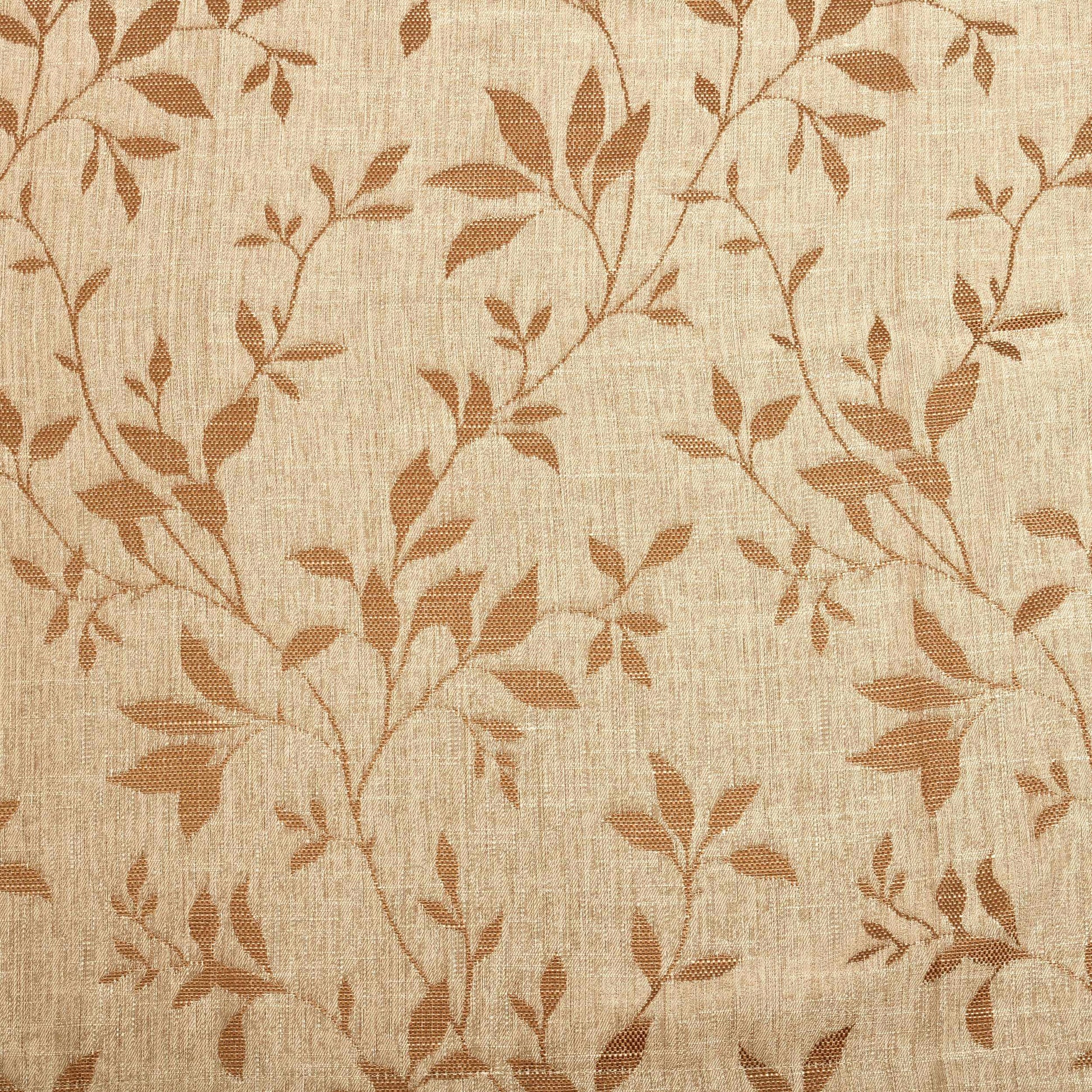 Ghera Jacquard Curtain Panel Set with Grommet Top Header - Chocolate - Grey