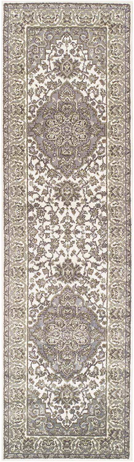 Glendale Traditional Floral Medallion Indoor Area Rug or Runner Rug - Green