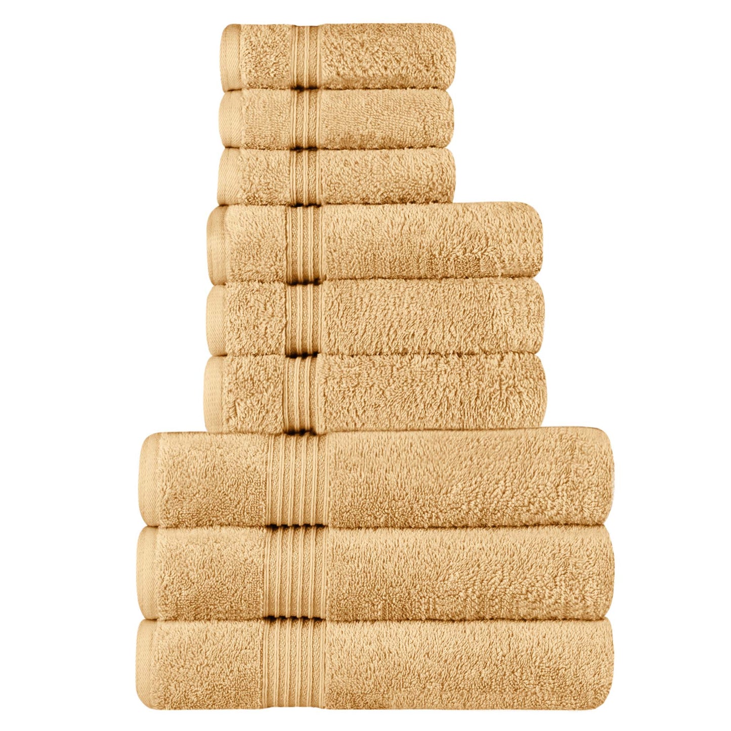 Heritage Egyptian Cotton Plush Absorbent Luxury 9 Piece Towel Set