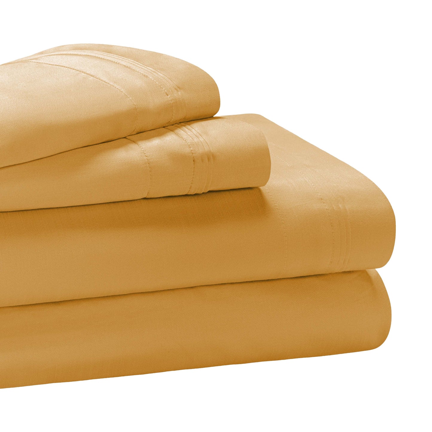 Egyptian Cotton 650 Thread Count Eco-Friendly Solid Sheet Set - Gold