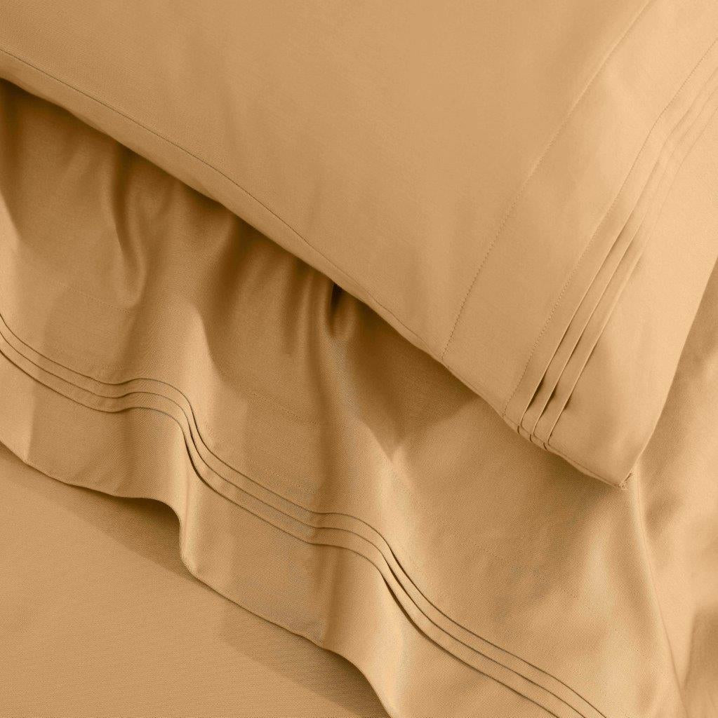 1500 Thread Count Egyptian Cotton 2 Piece Solid Pillowcase Set - Gold