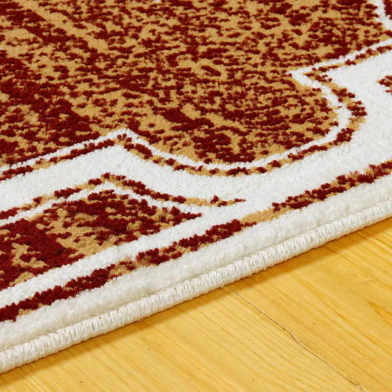 Distressed Moroccan Trellis Area Rug Or Runner Or Door Mat - Gold