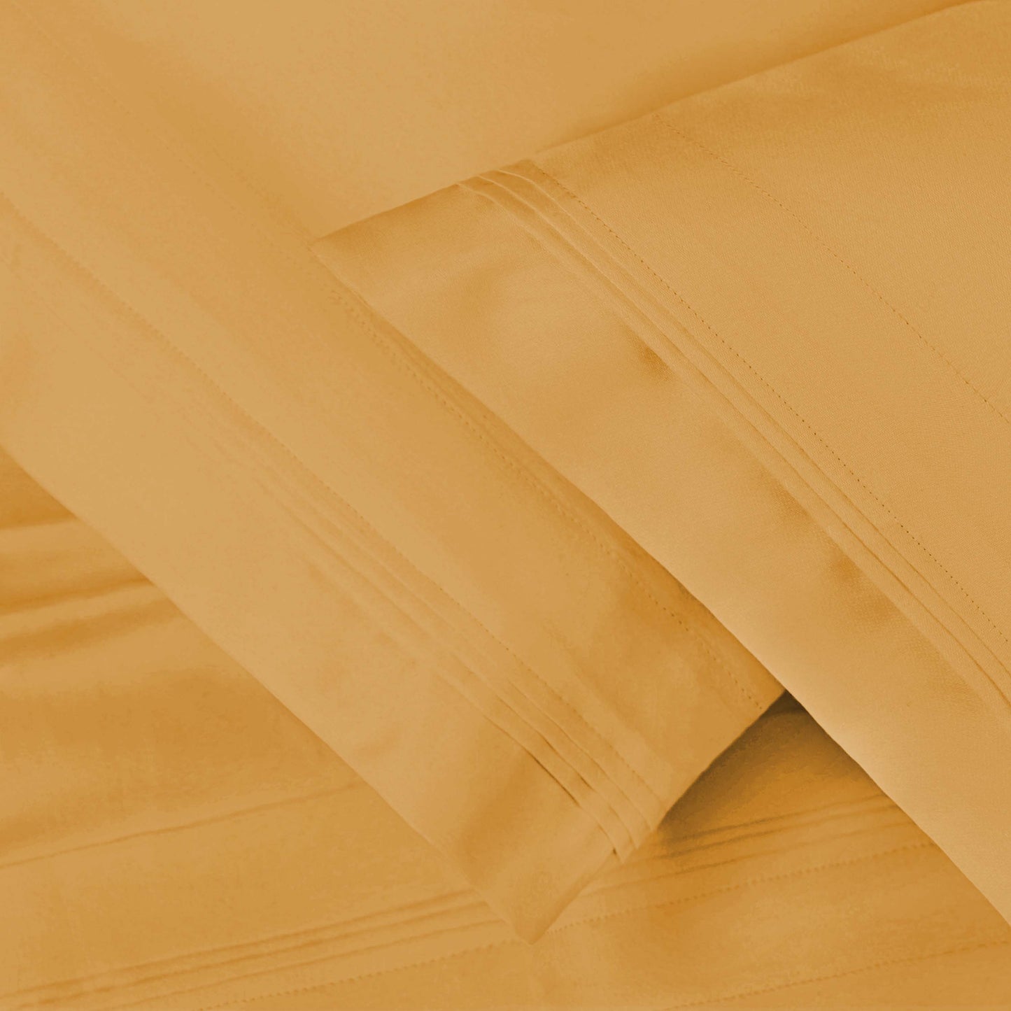 Premium 650 Thread Count Egyptian Cotton Solid Pillowcase Set - Gold