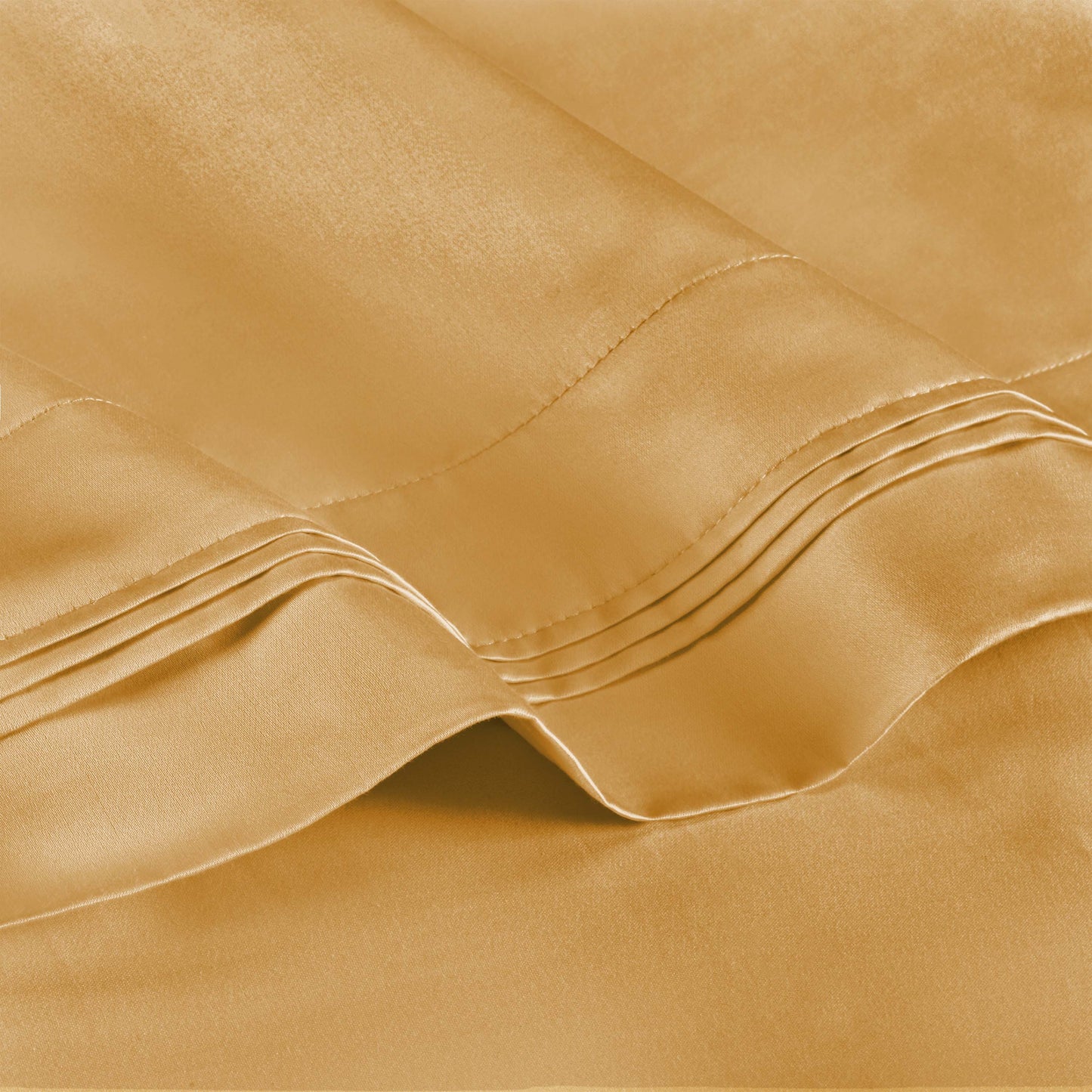 Premium 650 Thread Count Egyptian Cotton Solid Pillowcase Set - Gold