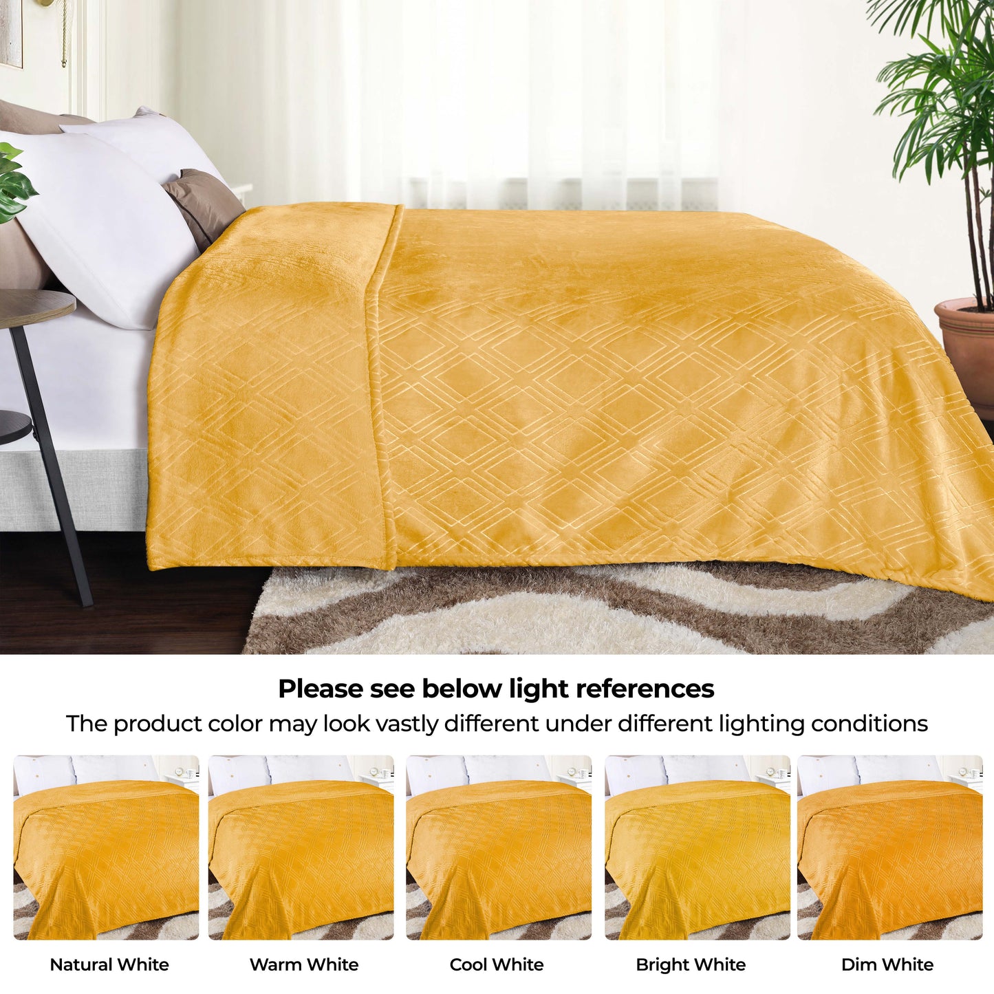 Alaska Diamond Fleece Plush Ultra-Soft Fluffy Blanket