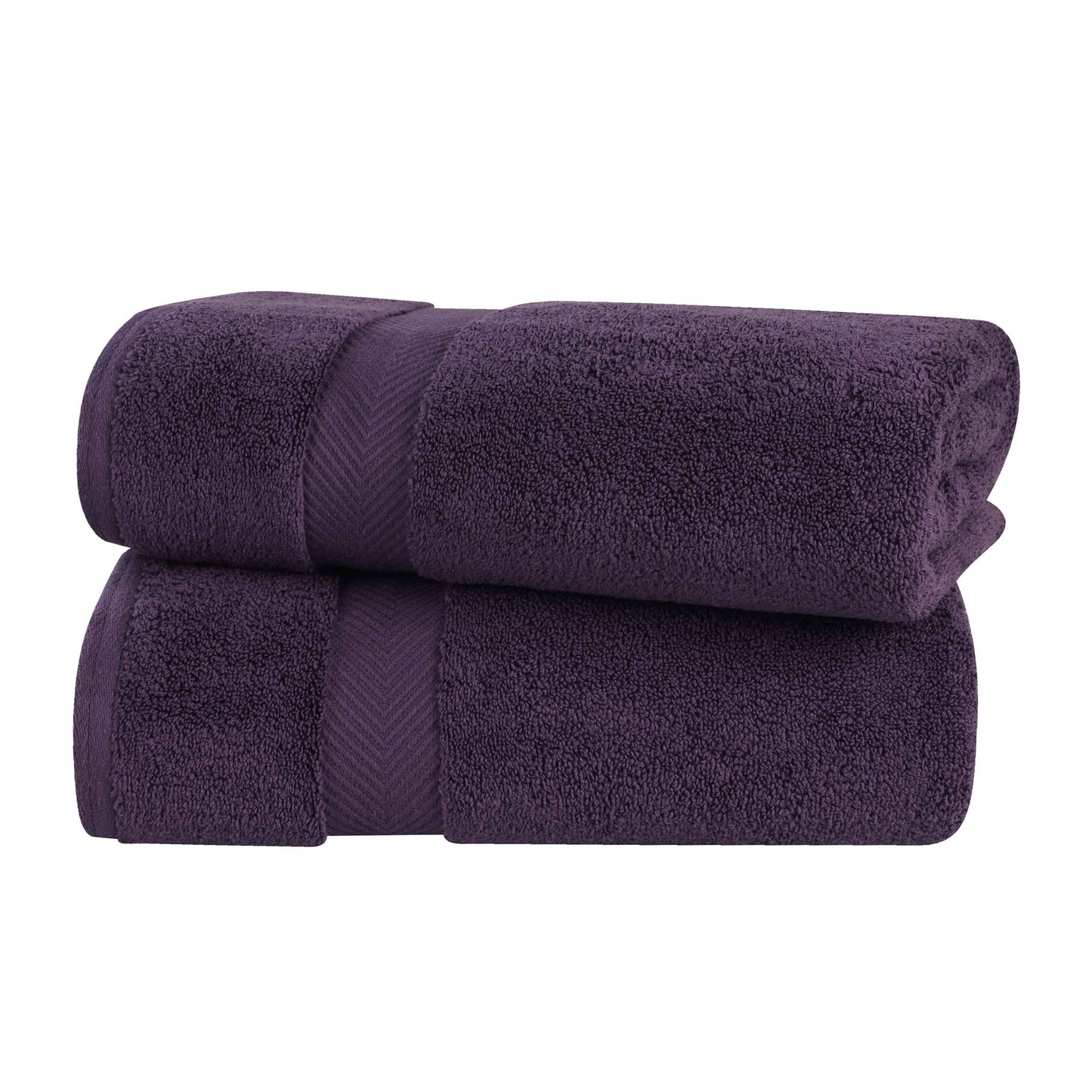 Zero-Twist Smart-Dry Combed Cotton 2 Piece Bath Sheet Set - Grapeseed