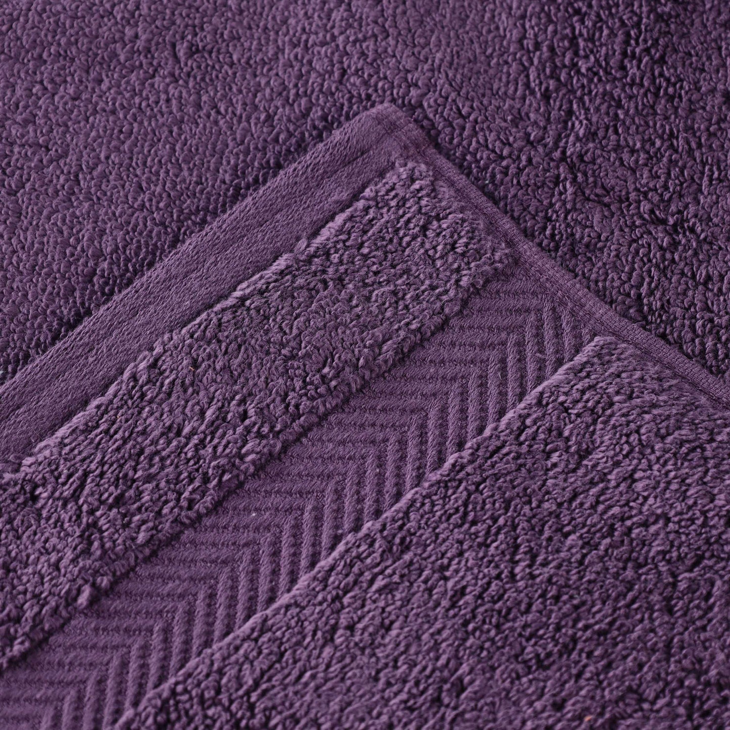 Zero Twist Smart Dry Combed Cotton 2 Piece Bath Towel Set - Grapeseed