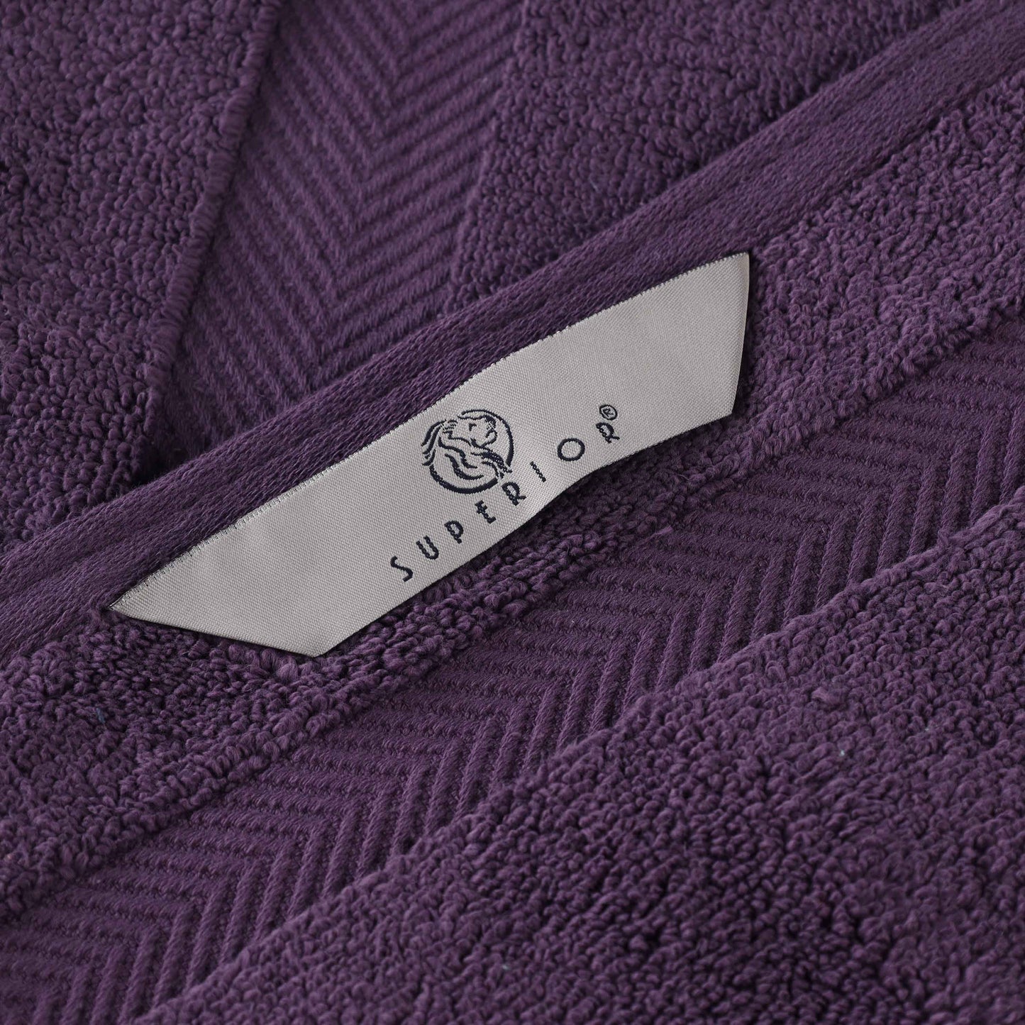 Zero Twist Smart Dry Combed Cotton 2 Piece Bath Towel Set - Grapeseed