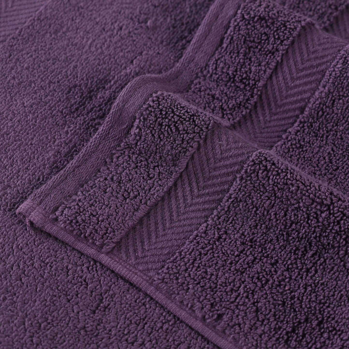 Zero Twist Smart Dry Combed Cotton 2 Piece Bath Towel Set - Grapeseed