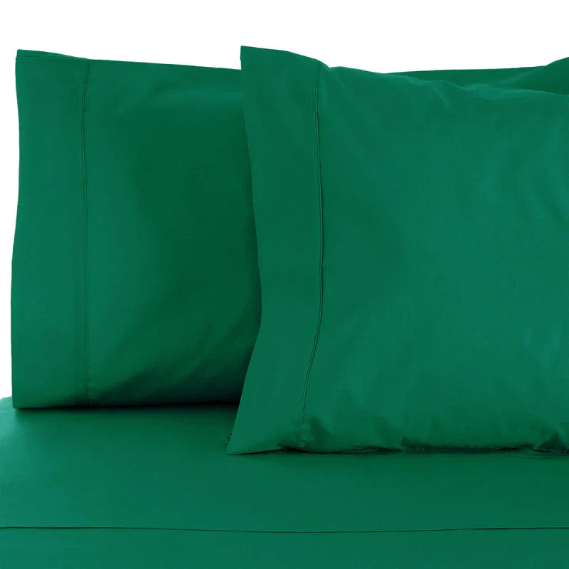 Egyptian Cotton 530 Thread Count Solid Pillowcases Set of 2 - Green