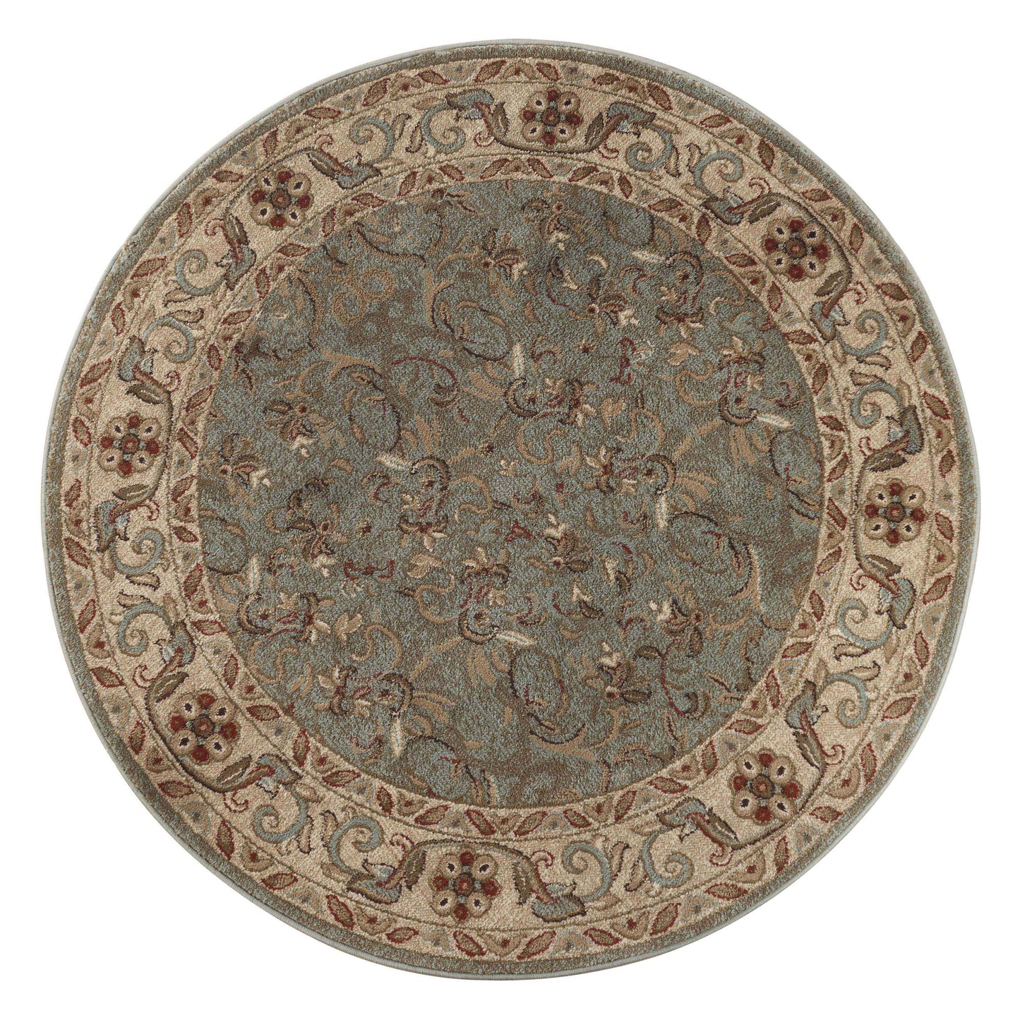 Heritage Traditional Floral Scroll Indoor Runner or Area Rug