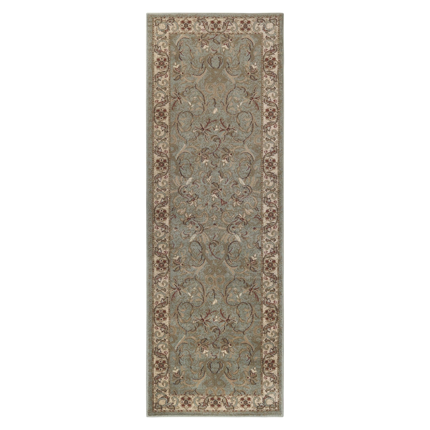 Heritage Traditional Floral Scroll Indoor Runner or Area Rug