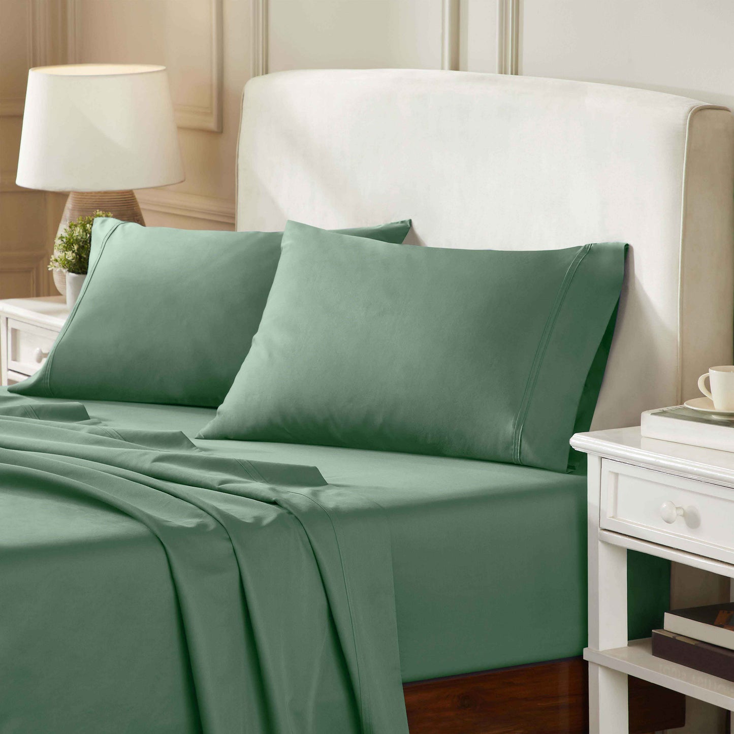 850 Thread Count Cotton Solid Luxury Pillowcases, Set of 2
