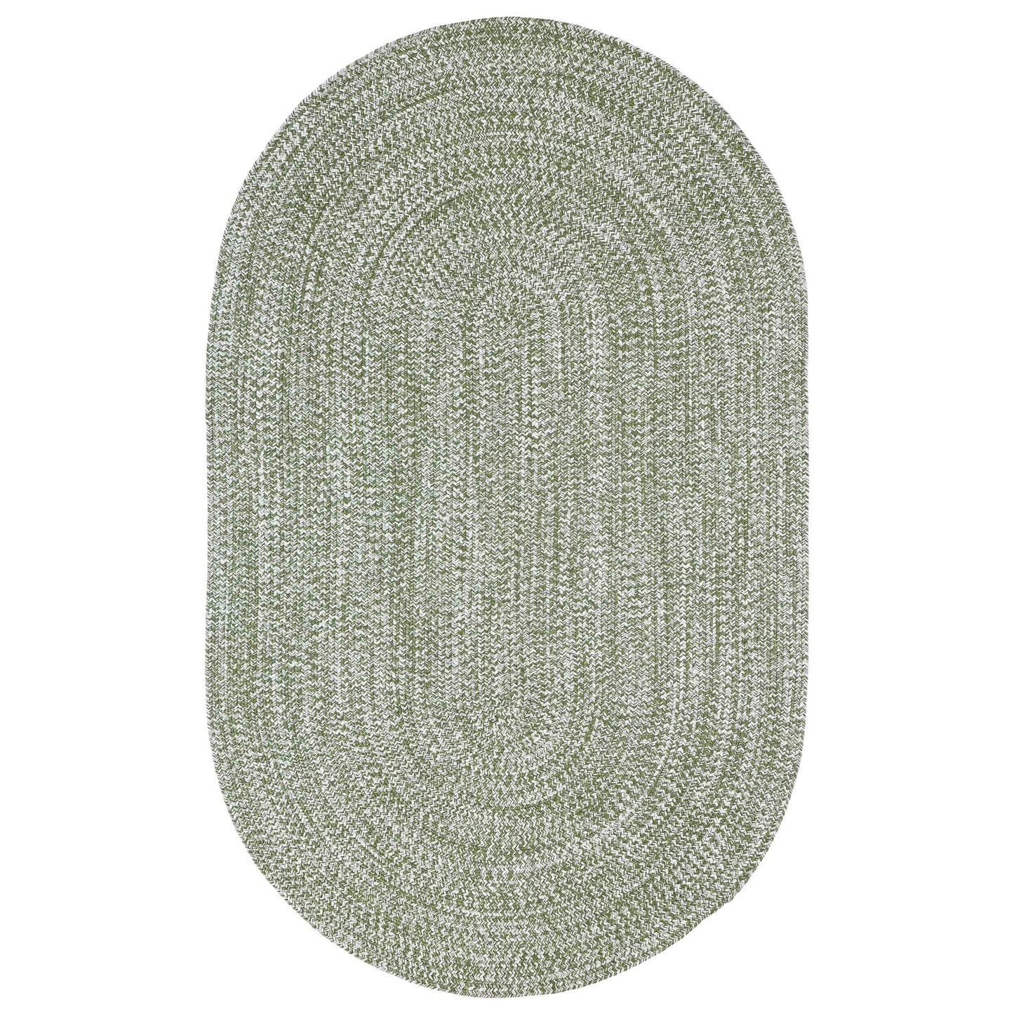Reversible Braided Eco-Friendly Area Rug Indoor Outdoor Rugs - Green/White
