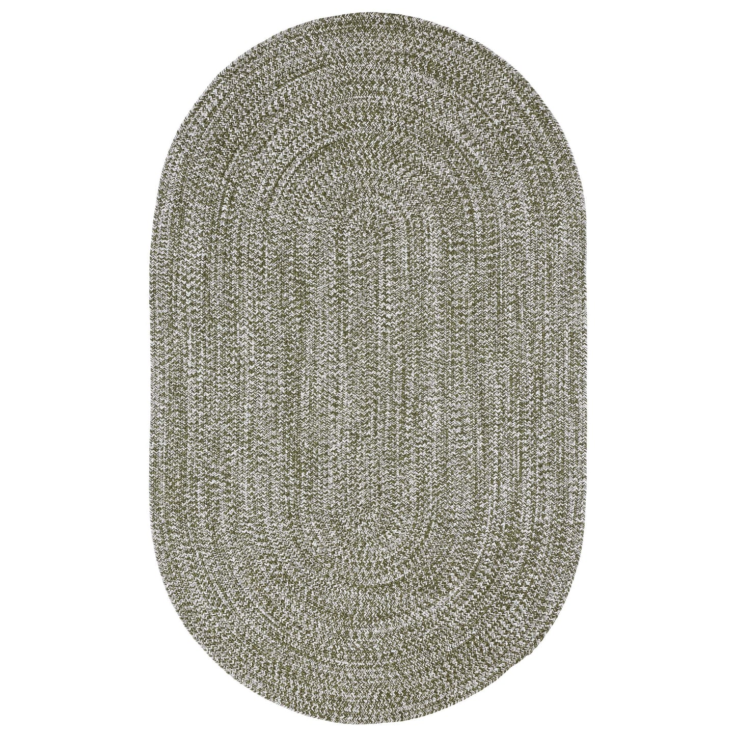 Reversible Braided Eco-Friendly Area Rug Indoor Outdoor Rugs - GreenWhite