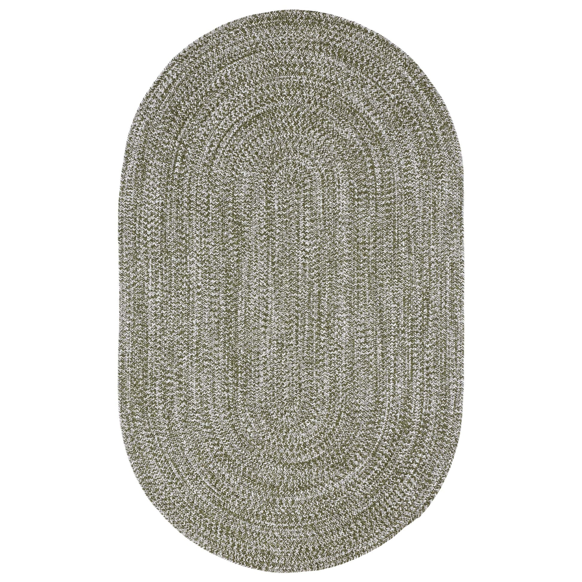 Reversible Braided Eco-Friendly Area Rug Indoor Outdoor Rugs - GreenWhite