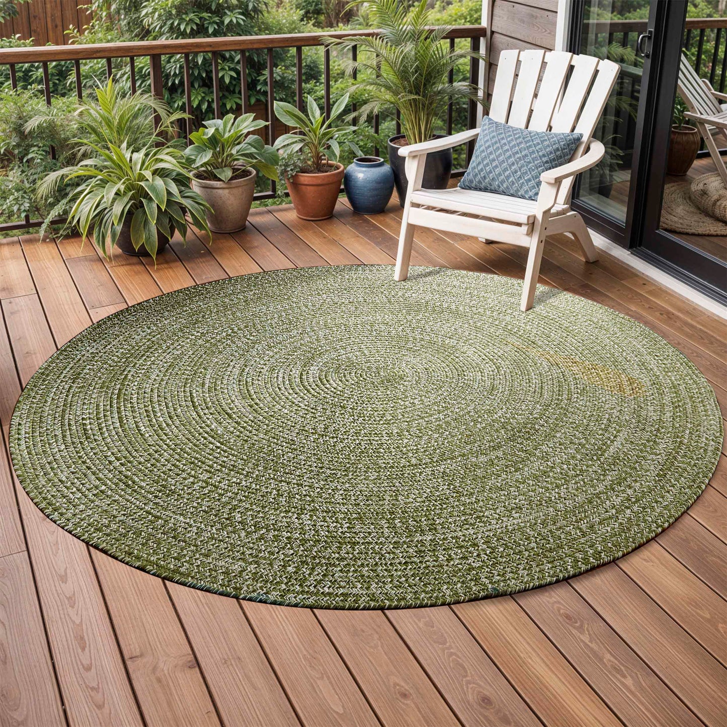 Reversible Braided Eco-Friendly Area Rug Indoor Outdoor Rugs