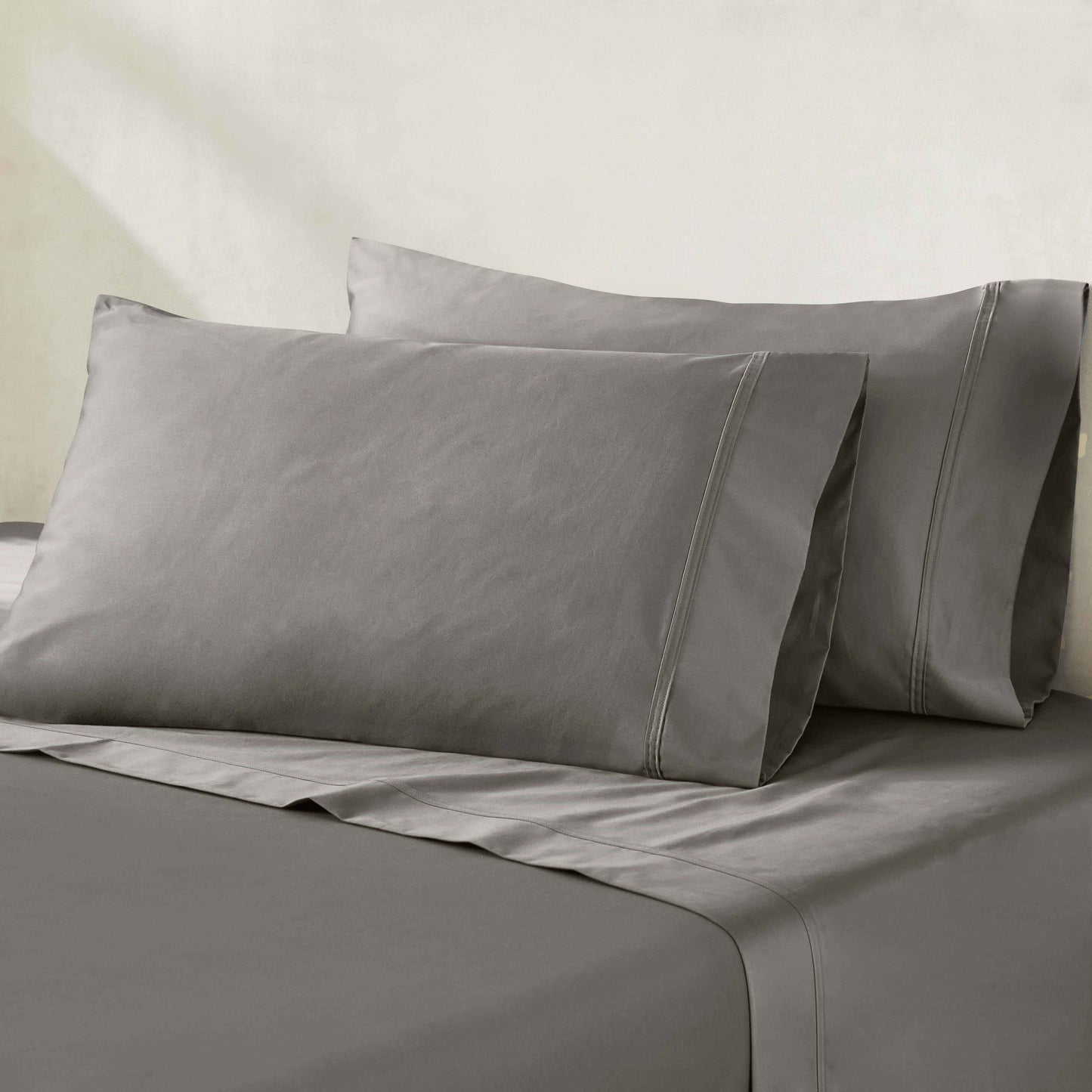 850 Thread Count Cotton Solid Luxury Pillowcases, Set of 2
