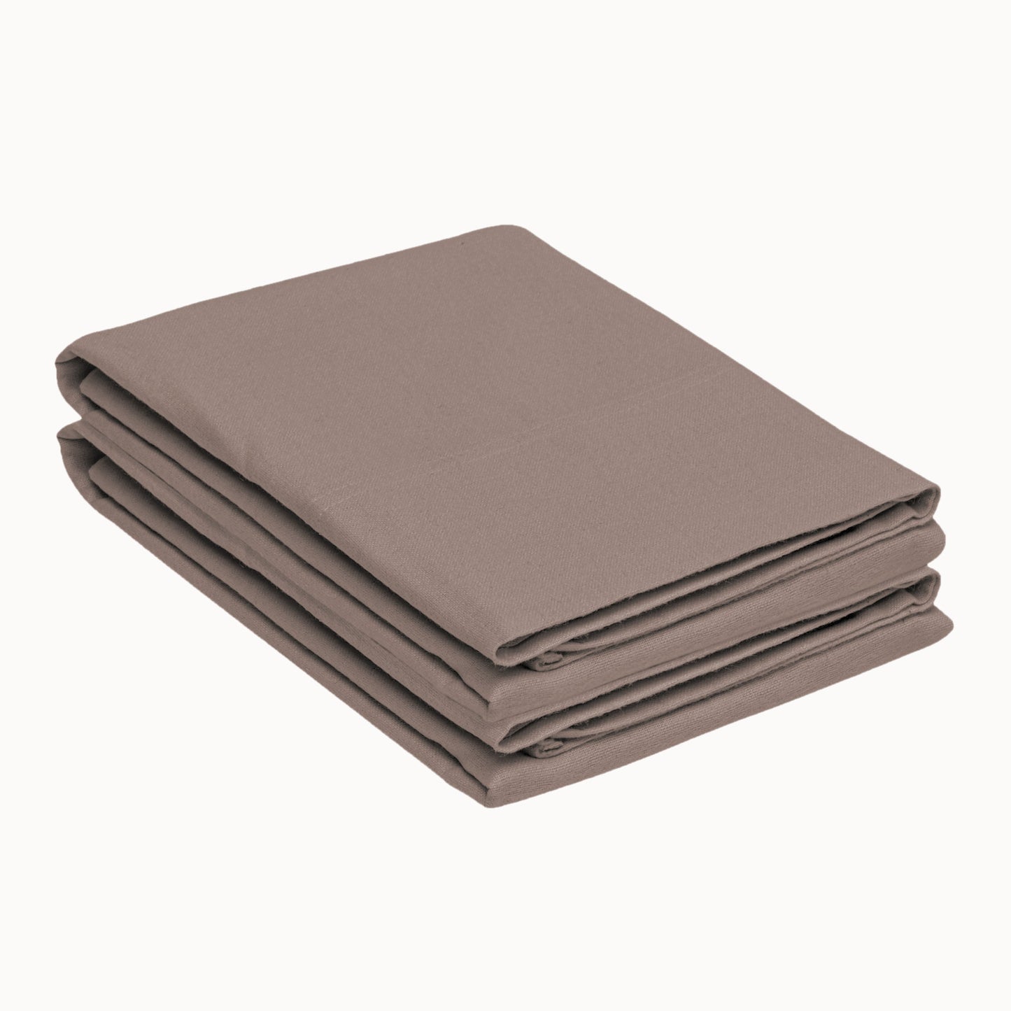 Solid Flannel Cotton Soft Fuzzy Pillowcases, Set of 2 - Gray
