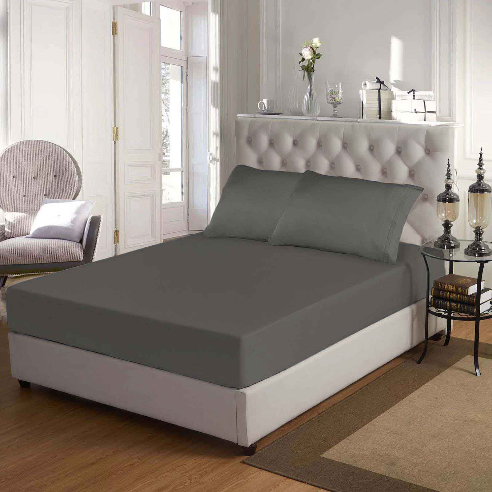 Egyptian Cotton 650 Thread Count Eco-Friendly Solid Sheet Set - Gray