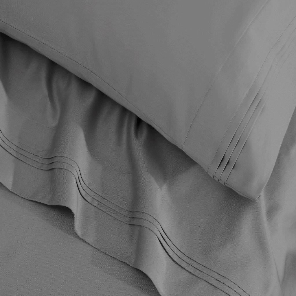 1500 Thread Count Egyptian Cotton 2 Piece Solid Pillowcase Set - Gray