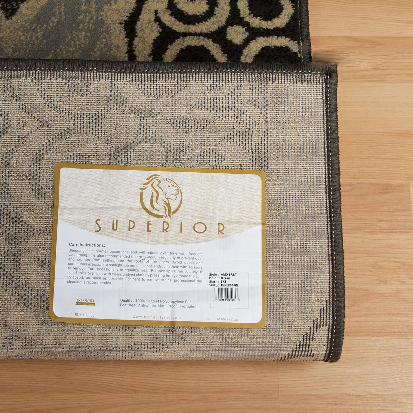 Amherst Medallion Damask Indoor Area Rug Or Runner Rug - Gray